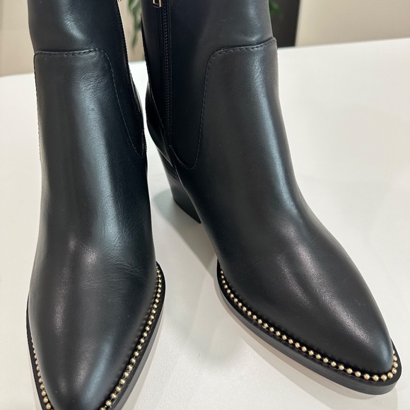 Womens COACH Black Pell Leather Boot - Sz 7.5B - Picture 4 of 8